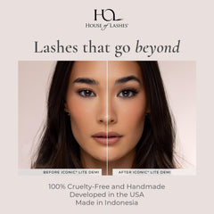 House of Lashes Iconic Lite Demi reusable up to 15+ uses with care.