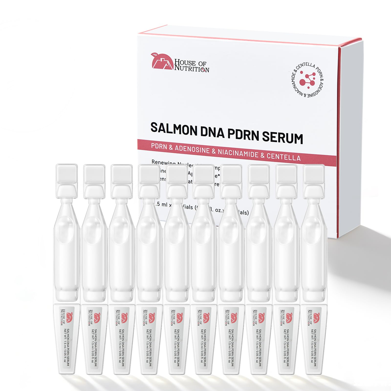 House of Nutrition Salmon DNA Serum bottle closeup for hydration and glow