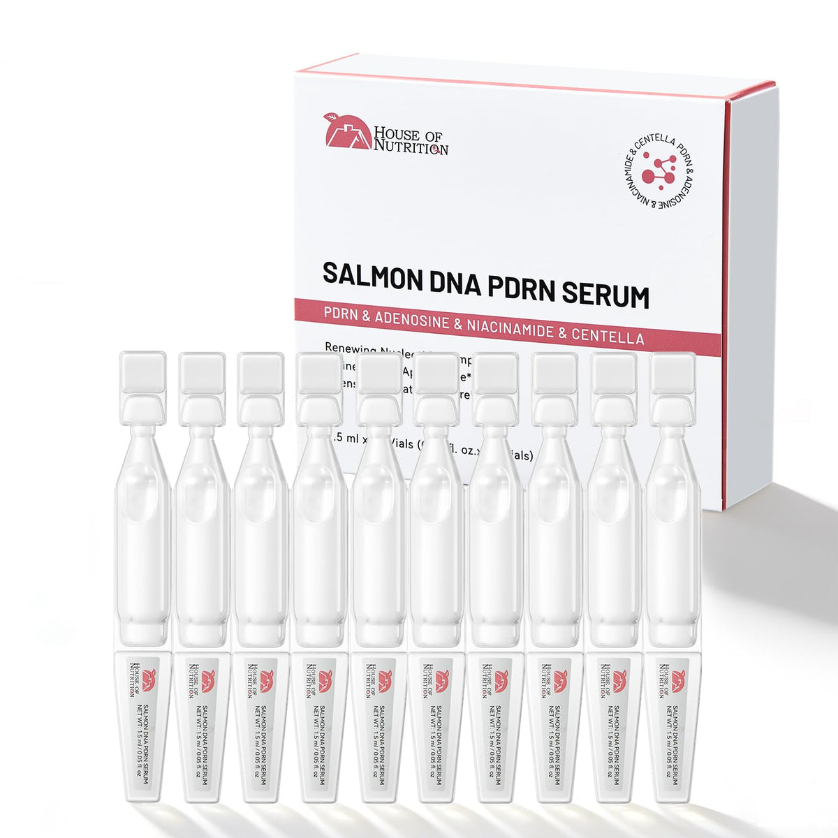 House of Nutrition Salmon DNA Serum bottle closeup for hydration and glow