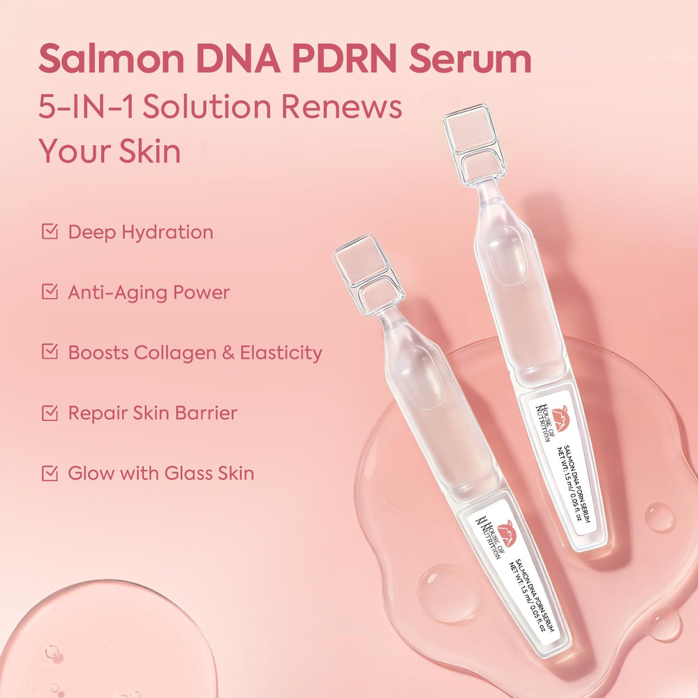 House of Nutrition Salmon DNA Serum texture detail showing lightweight formula
