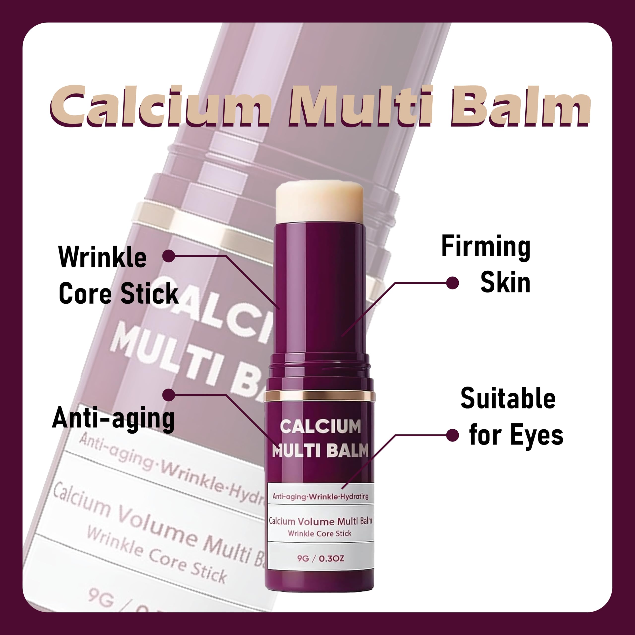 HOUYAN Calcium Balm creamy texture swatch shows smooth application.