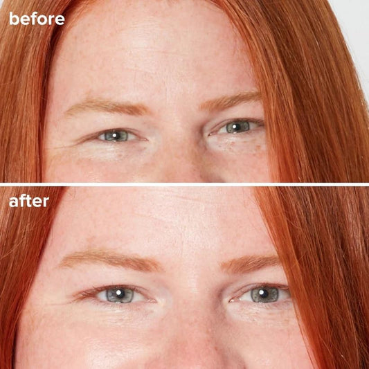 How to Be A Redhead Finally Bright Concealer under-eye application demonstrating a brightening effect
