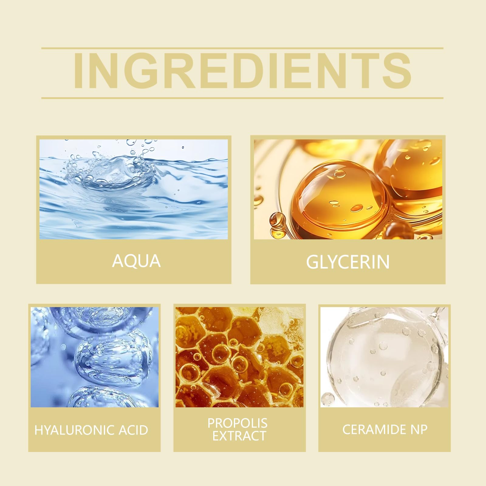 HOYGI Propolis Toner dispense shot demonstrates quick absorption and non-sticky feel.