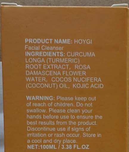 Two-pack Hoygi turmeric face wash on display for value and convenience