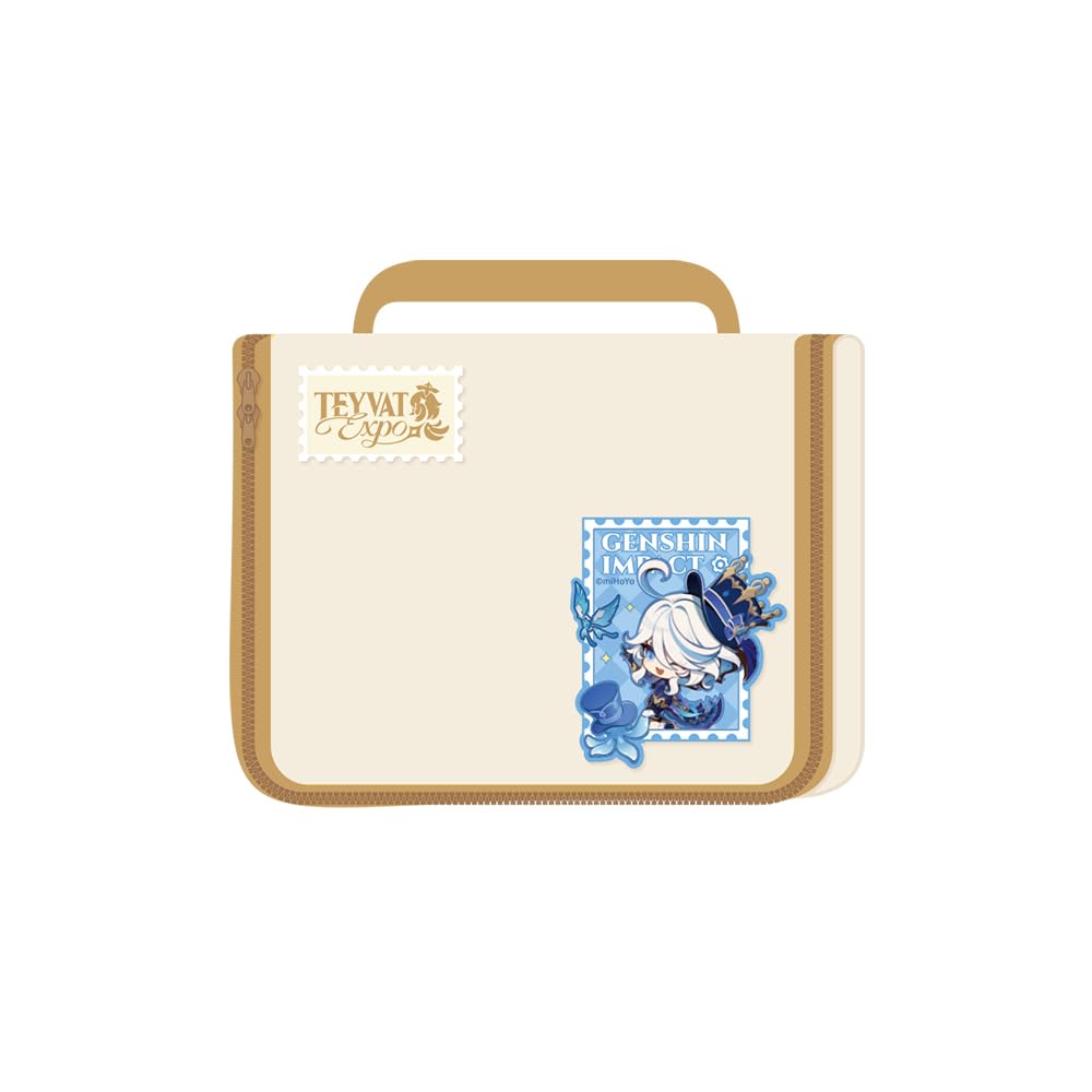 HOYOVERSE GENSHIN IMPACT Teyvat Expo travel bag front view highlights compact travel-ready design
