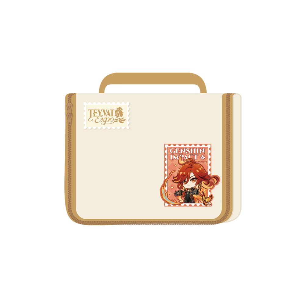 HOYOVERSE GENSHIN IMPACT Teyvat Expo travel bag side profile highlights slim travel-friendly silhouette