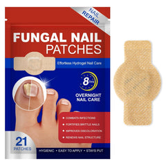 HQCC fungal nail patch on fingernail for discreet daily treatment