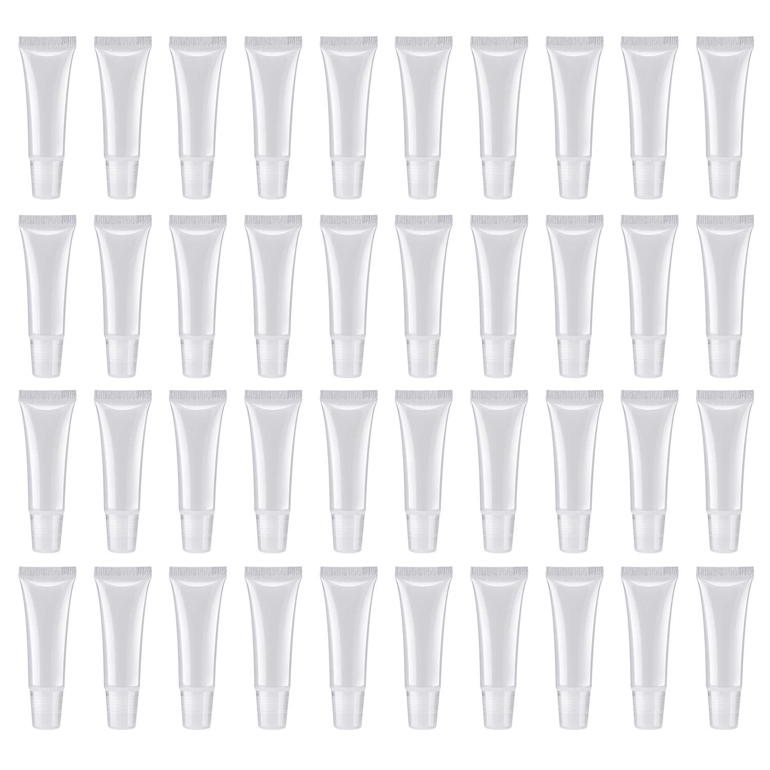 HRLORKC 200-piece set of 10 ml empty lip tubes for DIY cosmetics.