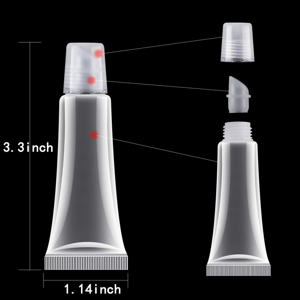 Leak-proof HRLORKC lip gloss tubes with secure caps for travel.
