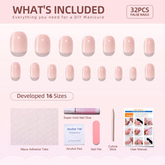 Hrnsnails Nude Press On Nails double-sided file for precise shaping and smoothing.