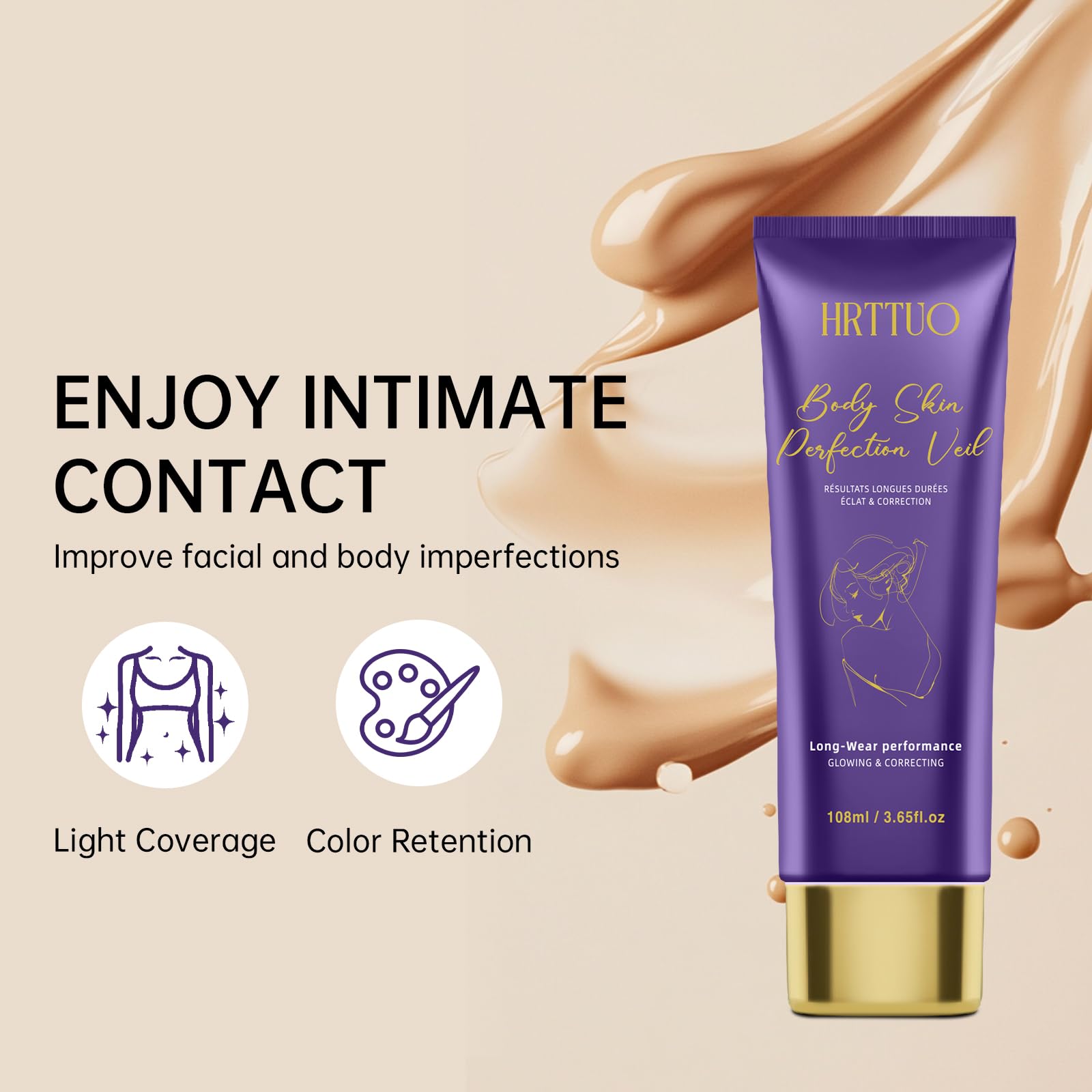 HRTTUO Natural skin-like finish blending with tone.
