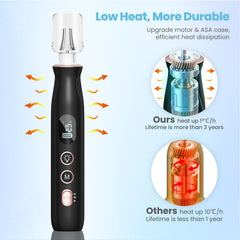 HSKAI nail file offering 10 speeds for customized filing intensity.