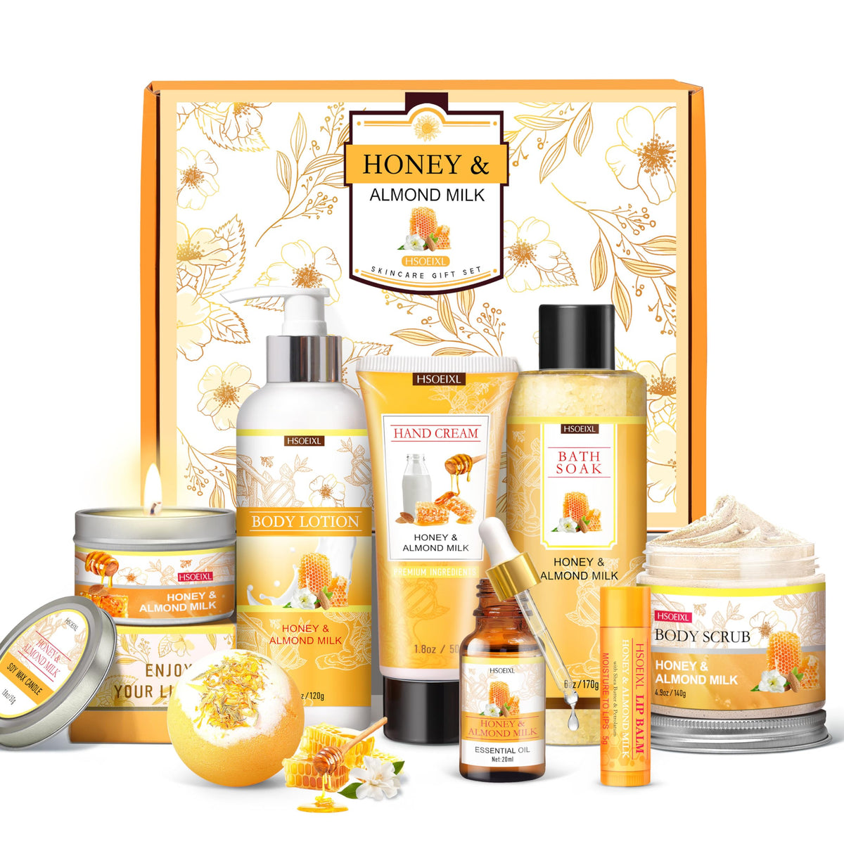 HSOEIXL gift box set in elegant packaging, ideal for birthdays or self-care gifts.