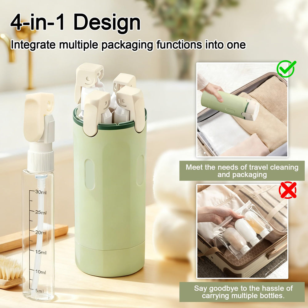 HSXCCL 40ml bottles compact set showing separate compartments for liquids.