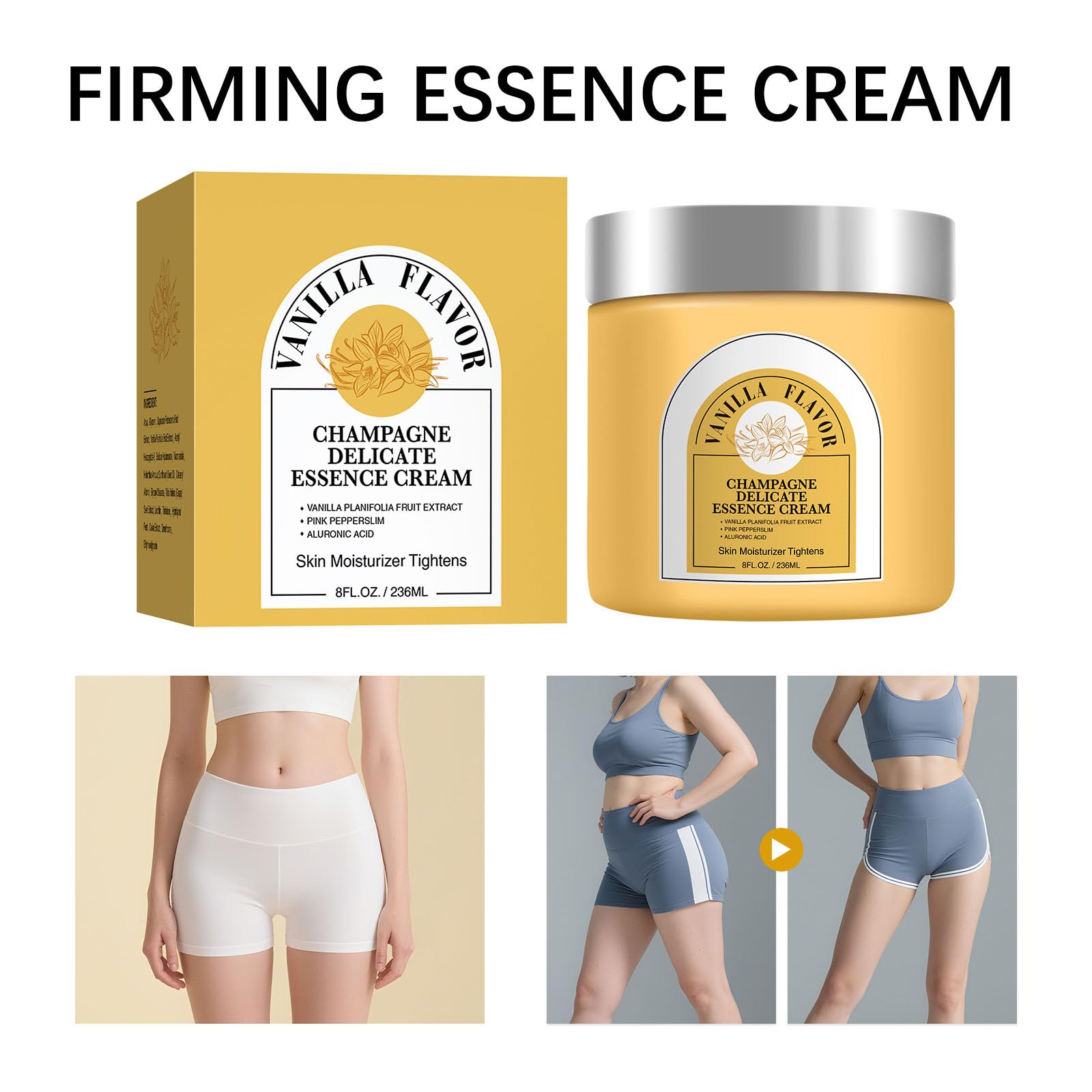 HTBGAA Champagne Lift Firming Body Crème jar close-up showing rich creamy texture