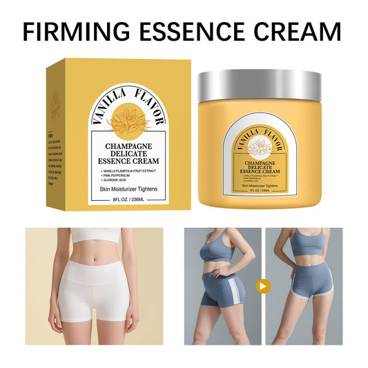HTBGAA Champagne Lift Firming Body Crème jar close-up showing rich creamy texture