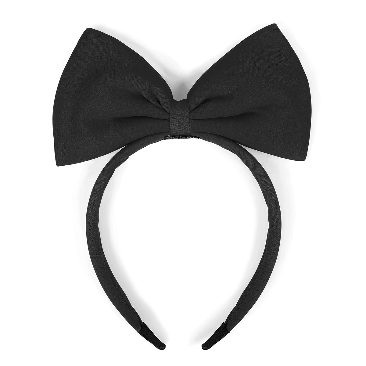 Huachi black bow headband with soft sponge for comfortable cosplay wear