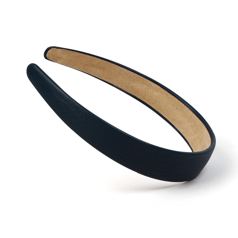 Huachi navy blue headband 1inch with versatile color options boosts outfits.