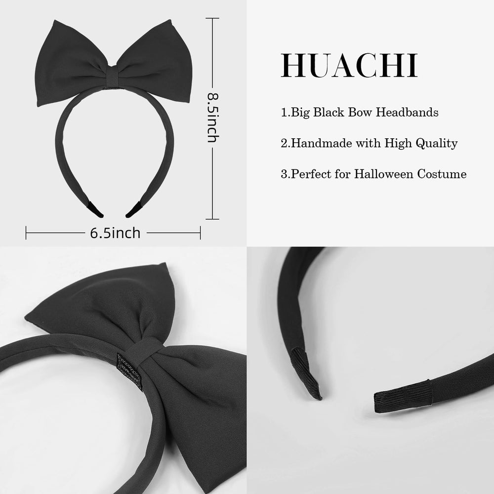 Huachi handmade bow headband with elastic for comfortable wear