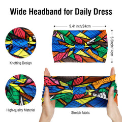 Huachi wide headbands non-slip elastic keeps hair in place during activities.