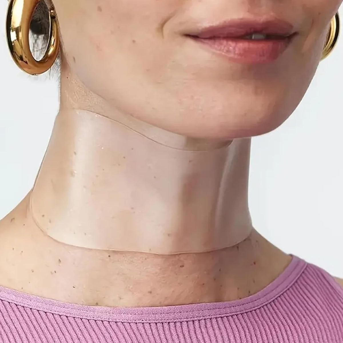 HUAFA neck wrinkle patches three-pack box shown for easy storage.