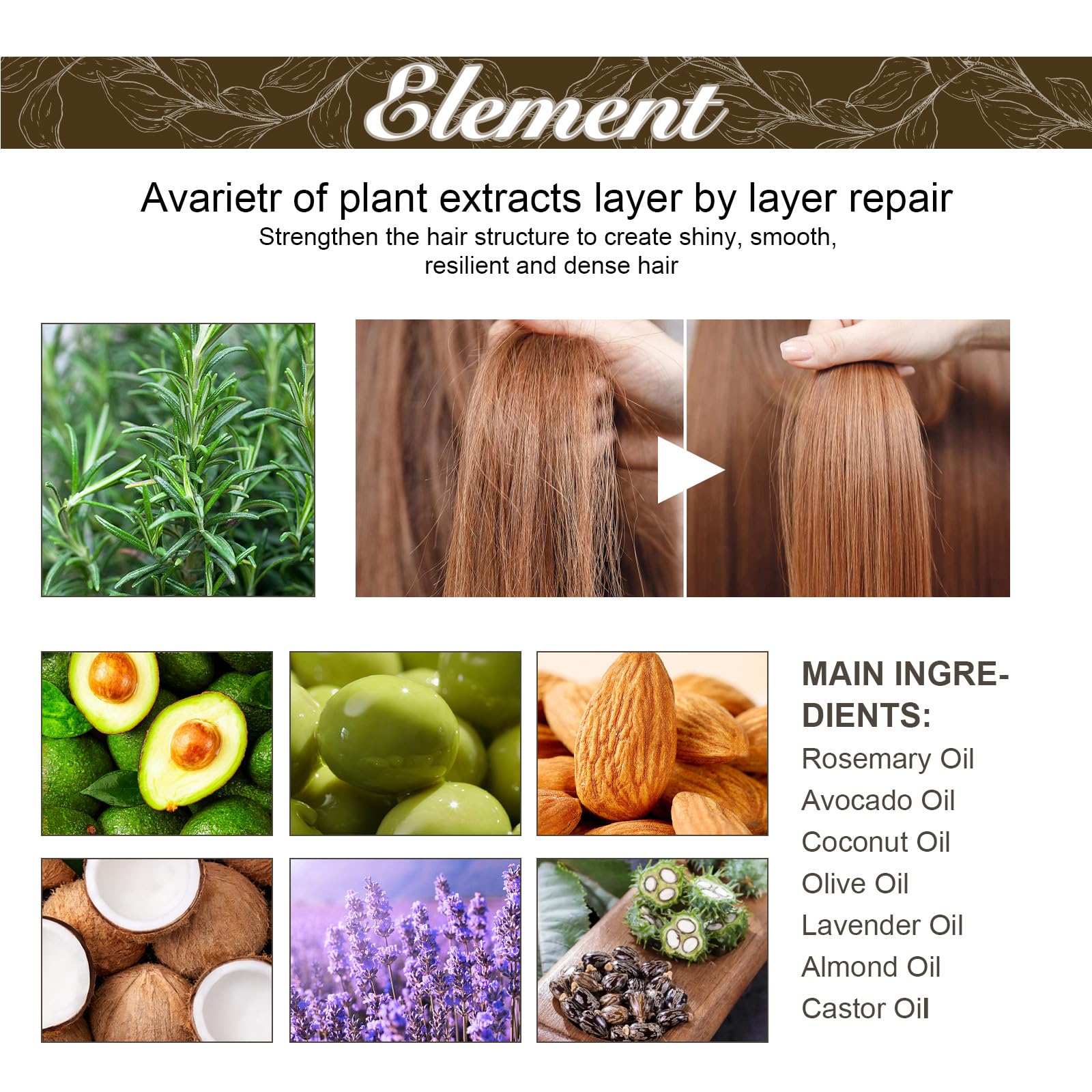 HuaQing ingredients highlight natural rosemary oil with essential nutrients.