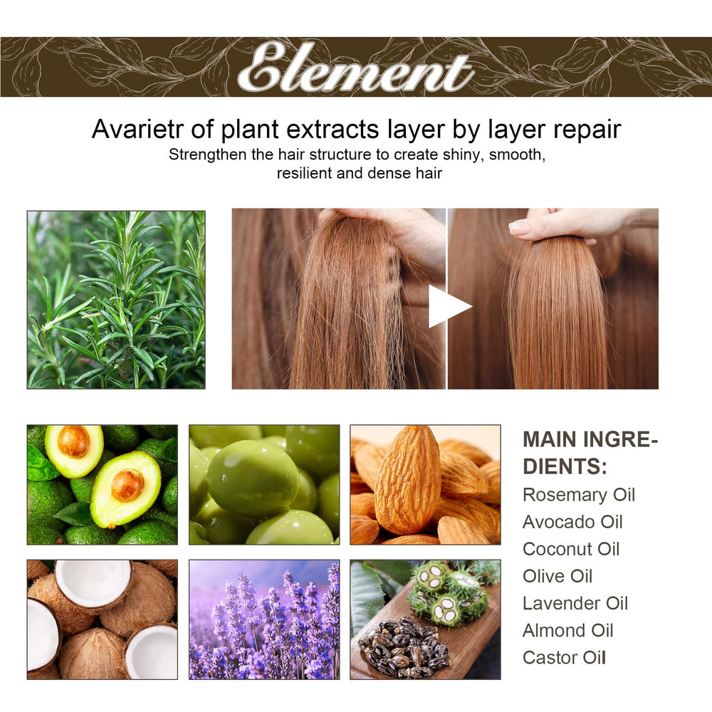 HuaQing ingredients highlight natural rosemary oil with essential nutrients.