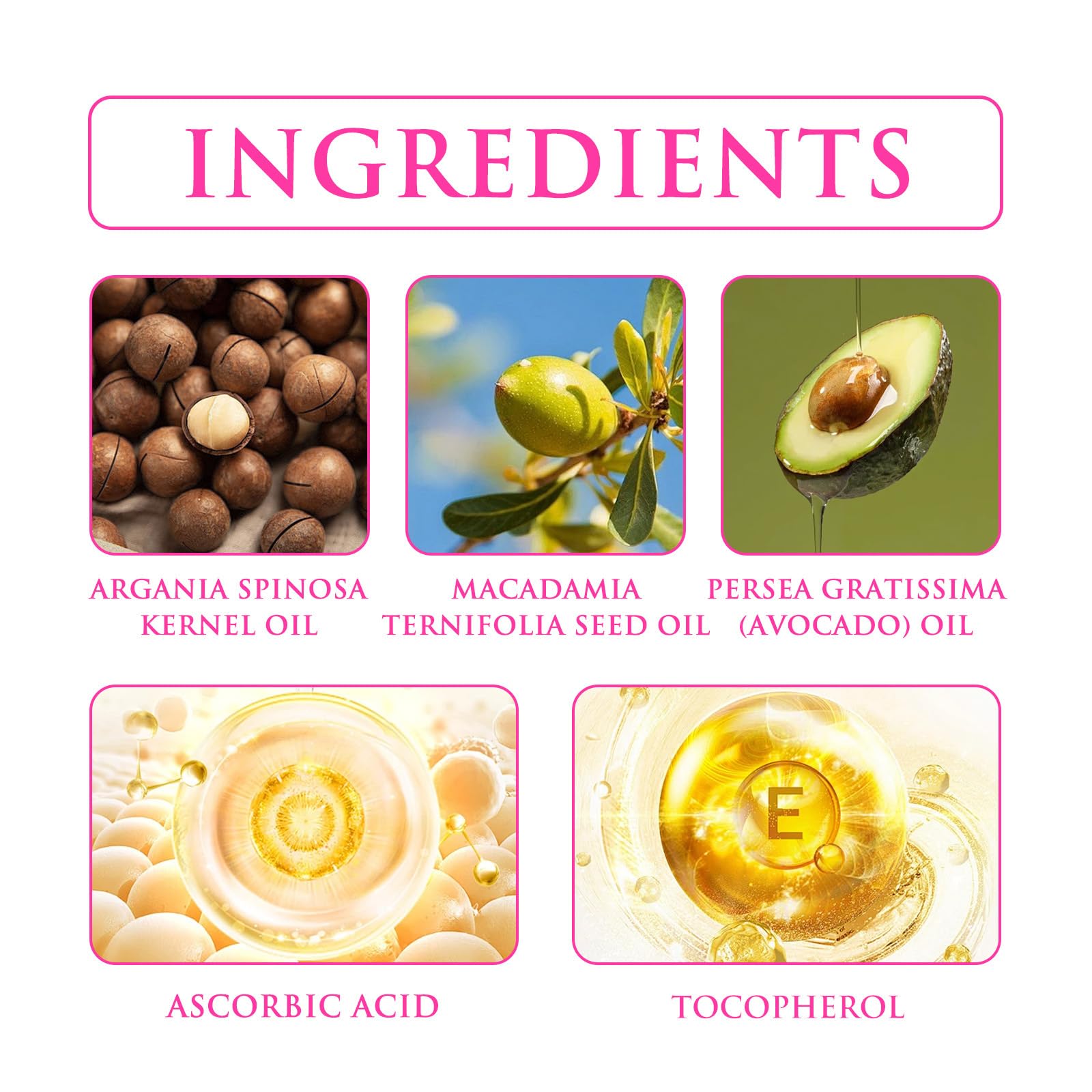 HuaQing vitamin A C E and Pro-B5 blend to nourish hair.
