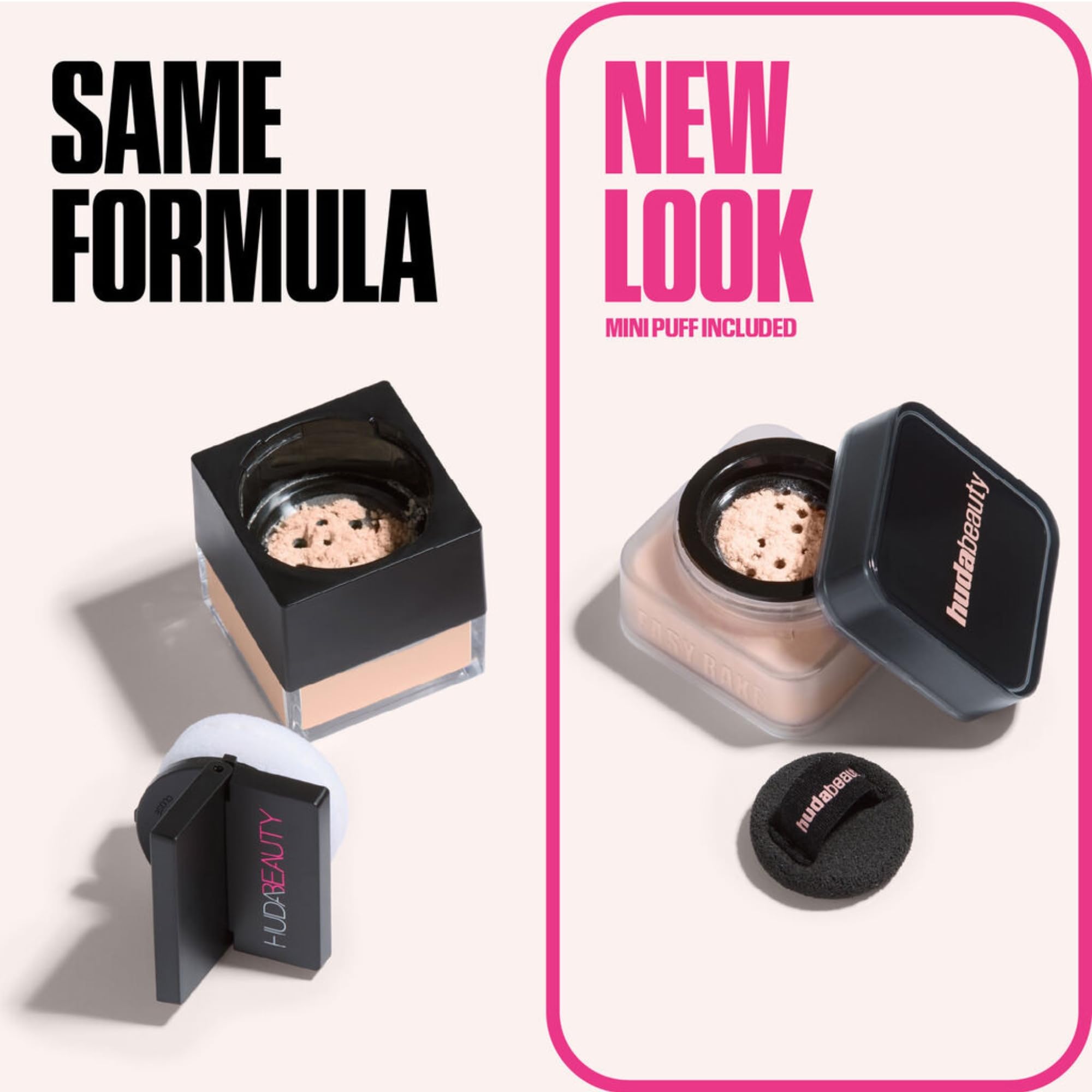 Huda Beauty Baby Bake Mini 18-hour finish under bright lighting