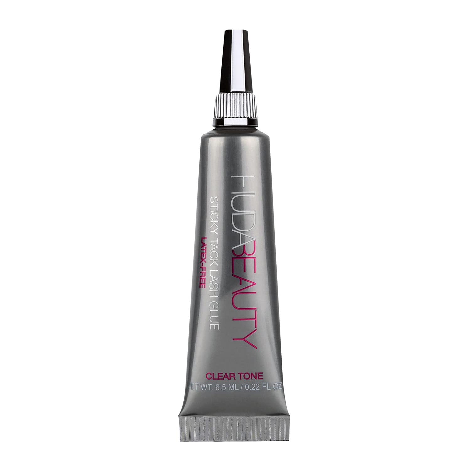 HUDA Beauty Sticky Tack Lash Glue brush illustrates precise, easy application.