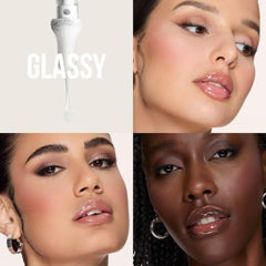 Huda Faux Filler Extra Shine Lip Gloss Glassy applicator delivers precise, smooth application.