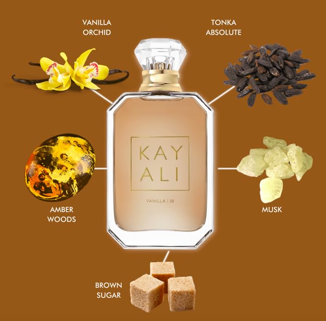 Close-up of Kayali Vanilla 28 cap highlighting luxury design