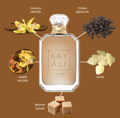 Close-up of Kayali Vanilla 28 cap highlighting luxury design