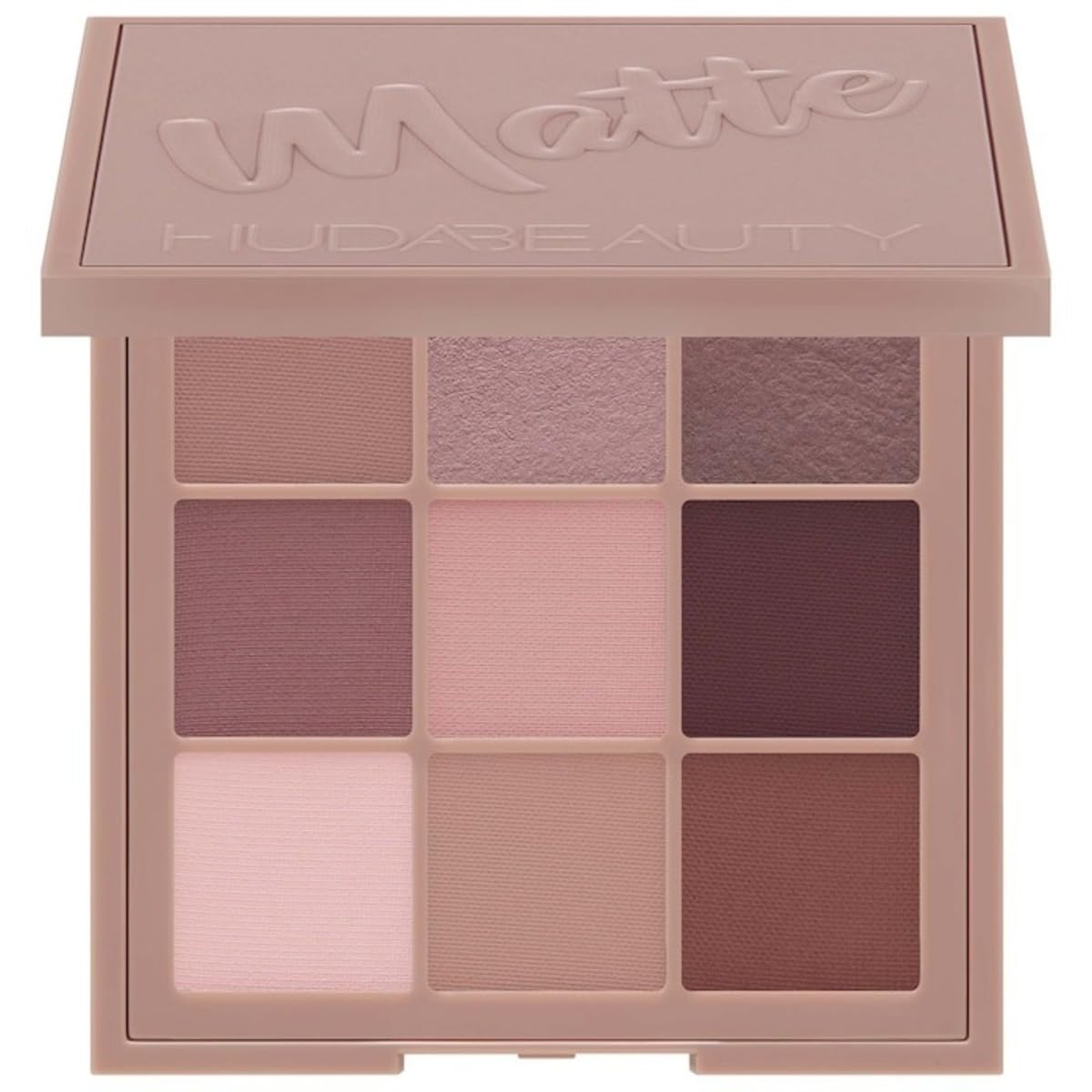 Huda Matte Obsessions Cool Matte Palette opened with versatile cool tones for daily and evening looks.