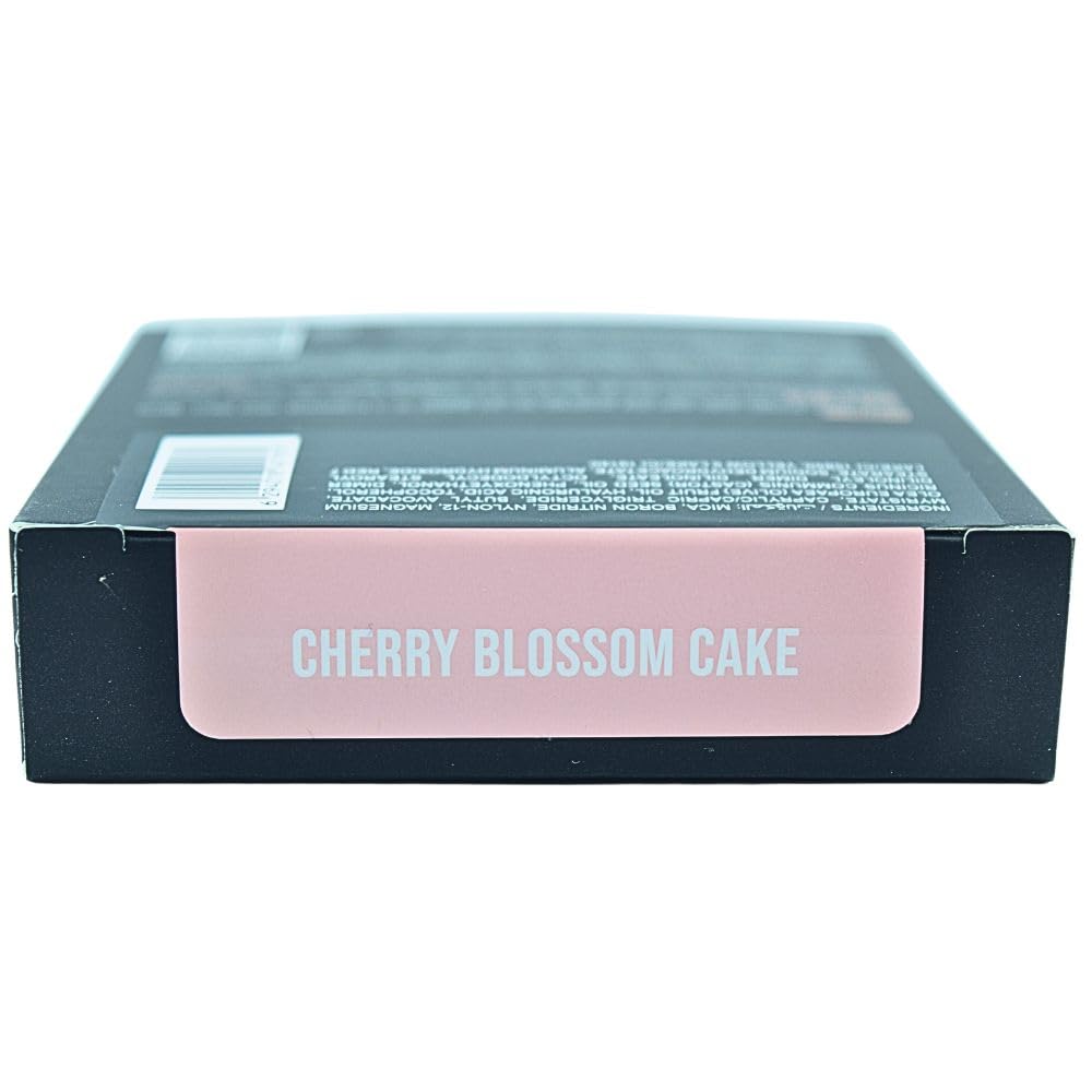 Huda pressed brightening powder with sponge applicator delivers natural finish and extended wear.