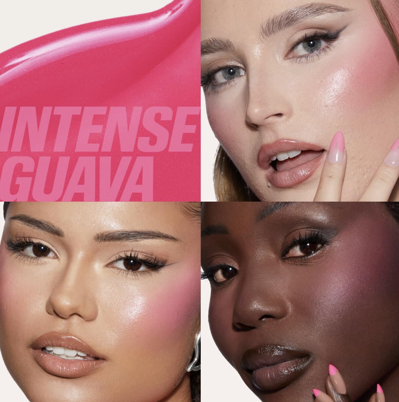 HUDABEAUTY Huda Blush Filter Liquid Blush texture swirl with micro-pearl finish