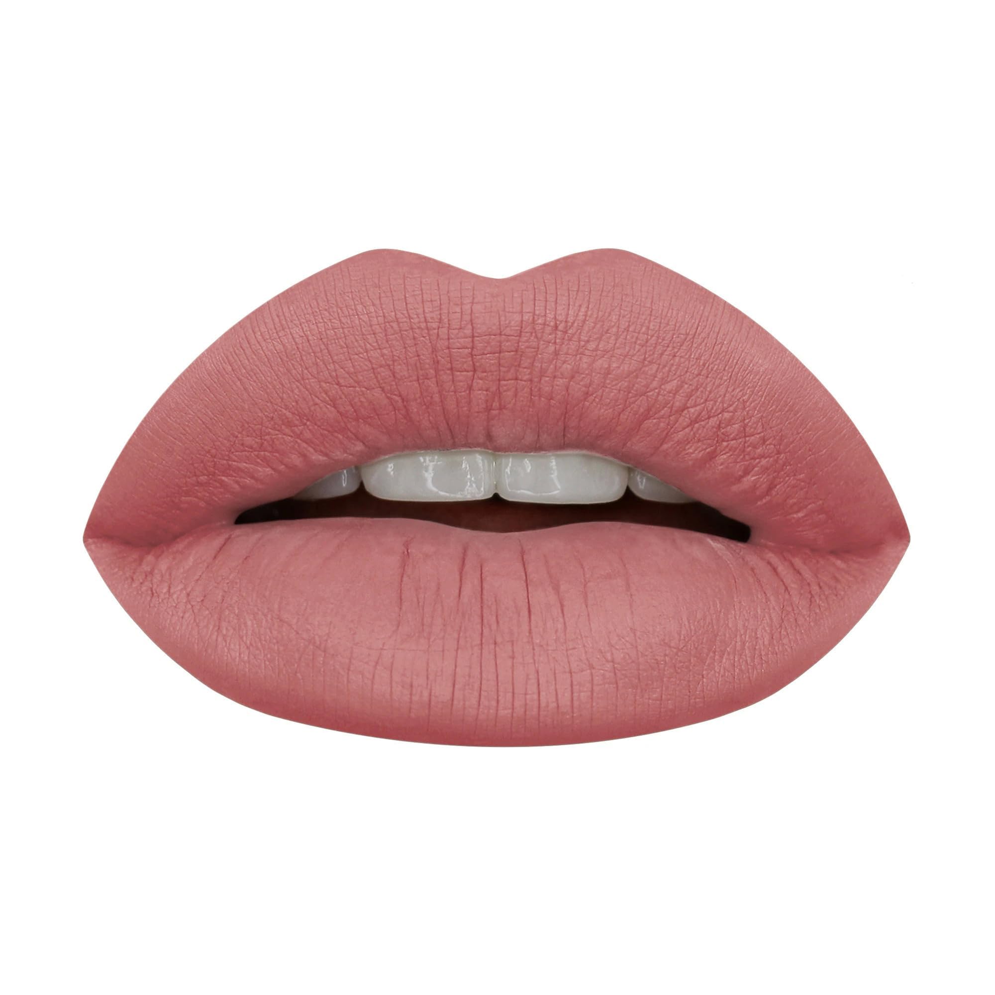 HUDABEAUTY Liquid Matte Perfectionist transfer-test proves transfer-proof color in action