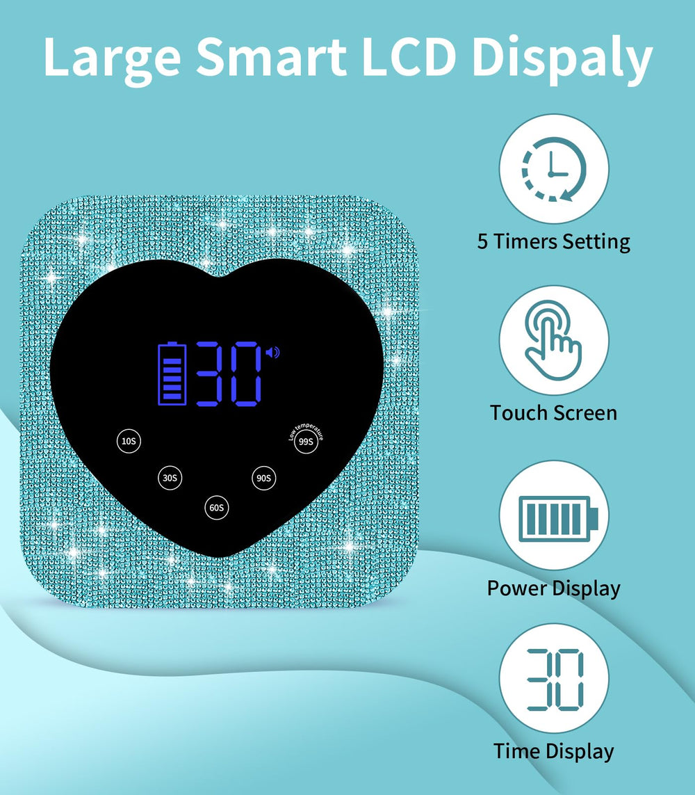 HUGMAPLE cordless 72W lamp offers portable gel curing anywhere.