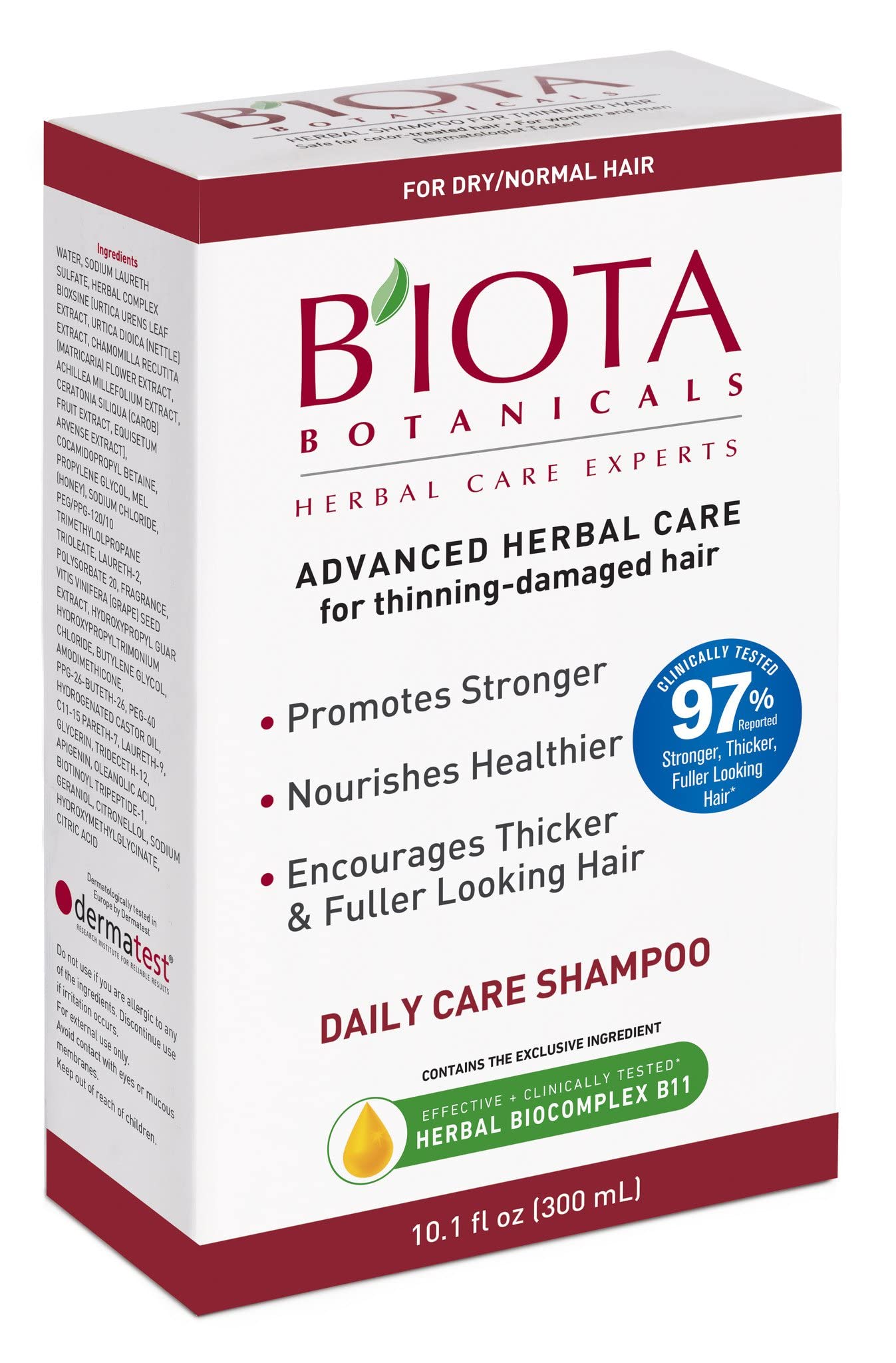 Huieter B'IOTA Botanicals two-pack packaging on display highlights value for regular hair care