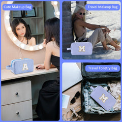 Huifen travel toiletry bag ready for trips, lightweight and portable.
