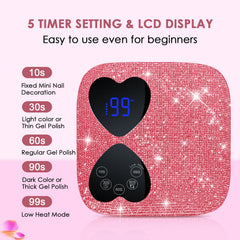 HUITINE smart timer display with five options for precise curing