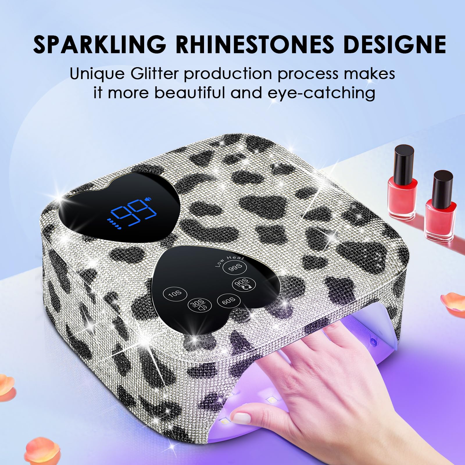 HUITINE cordless lamp with smart sensor for hands-free curing