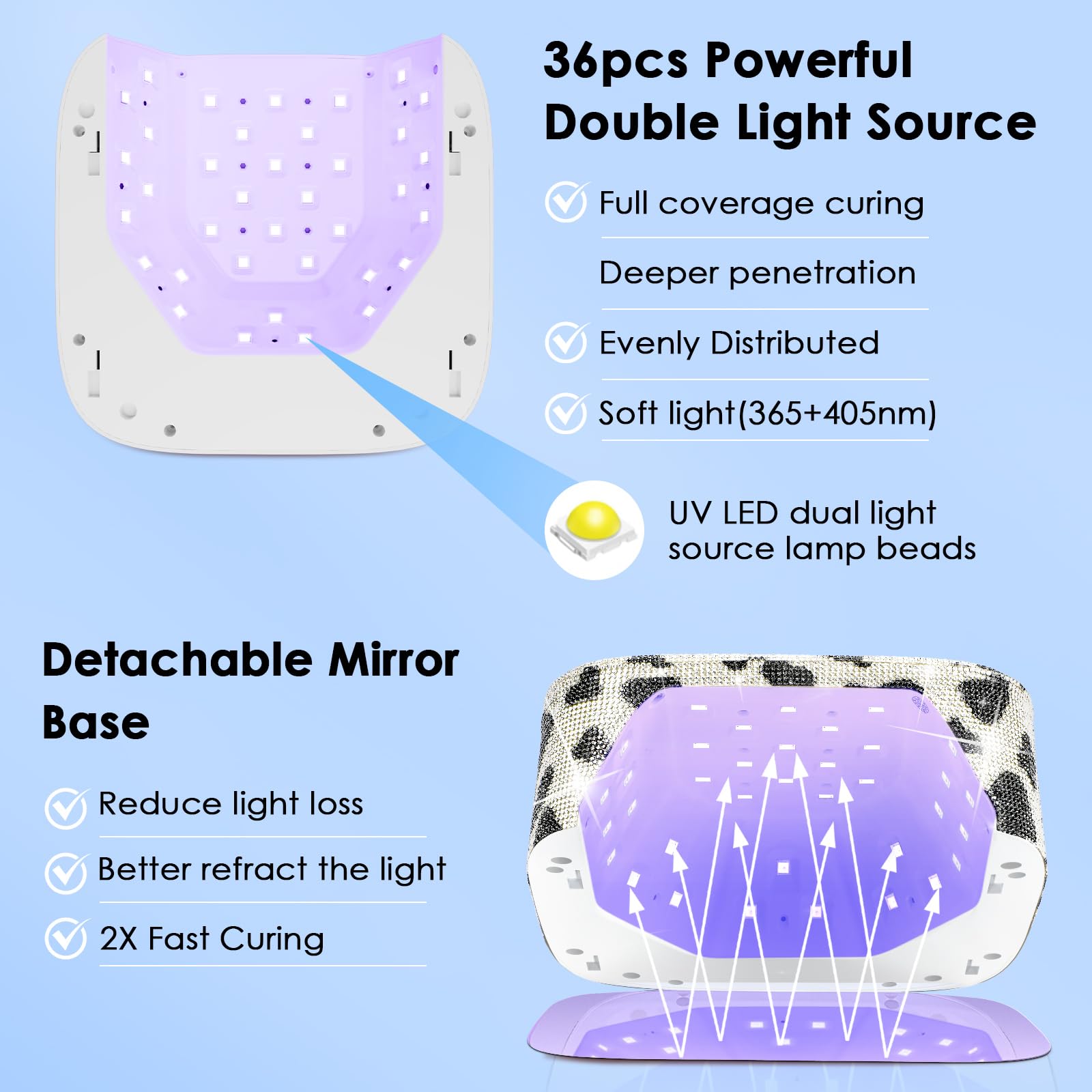 HUITINE rhinestone lamp with sparkling design enhances salon setup