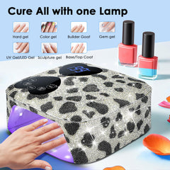 HUITINE spacious interior fits fingernails and toenails for gel curing