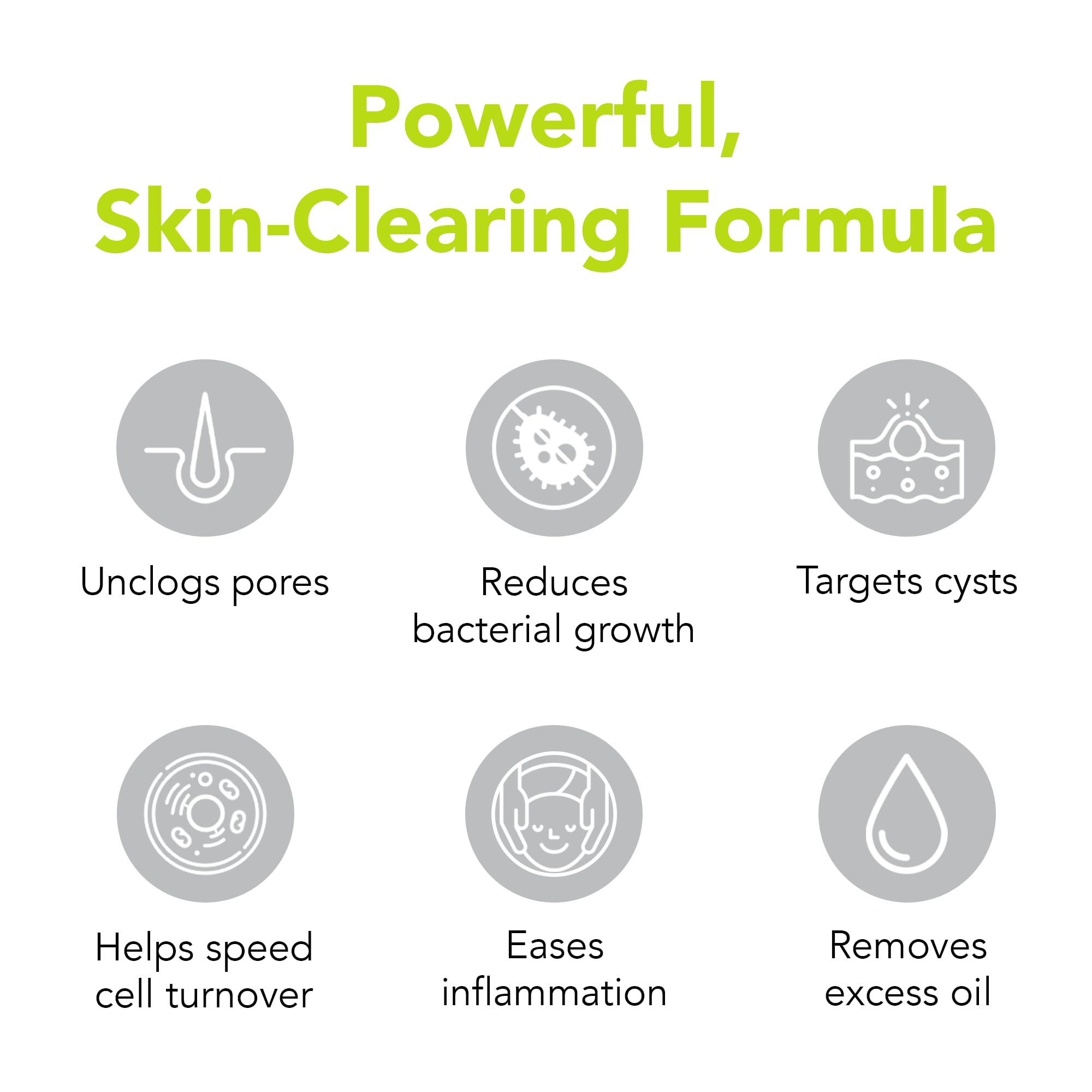 close-up texture of humane acne wash non-foaming formula