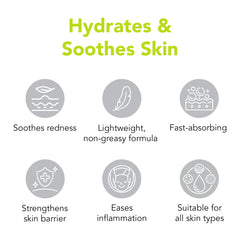 Humane aloe vera close-up showing soothing botanical gel on skin