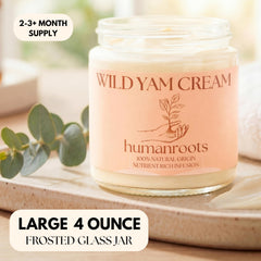Humanroots Wild Yam Root and botanicals close-up supporting balance naturally