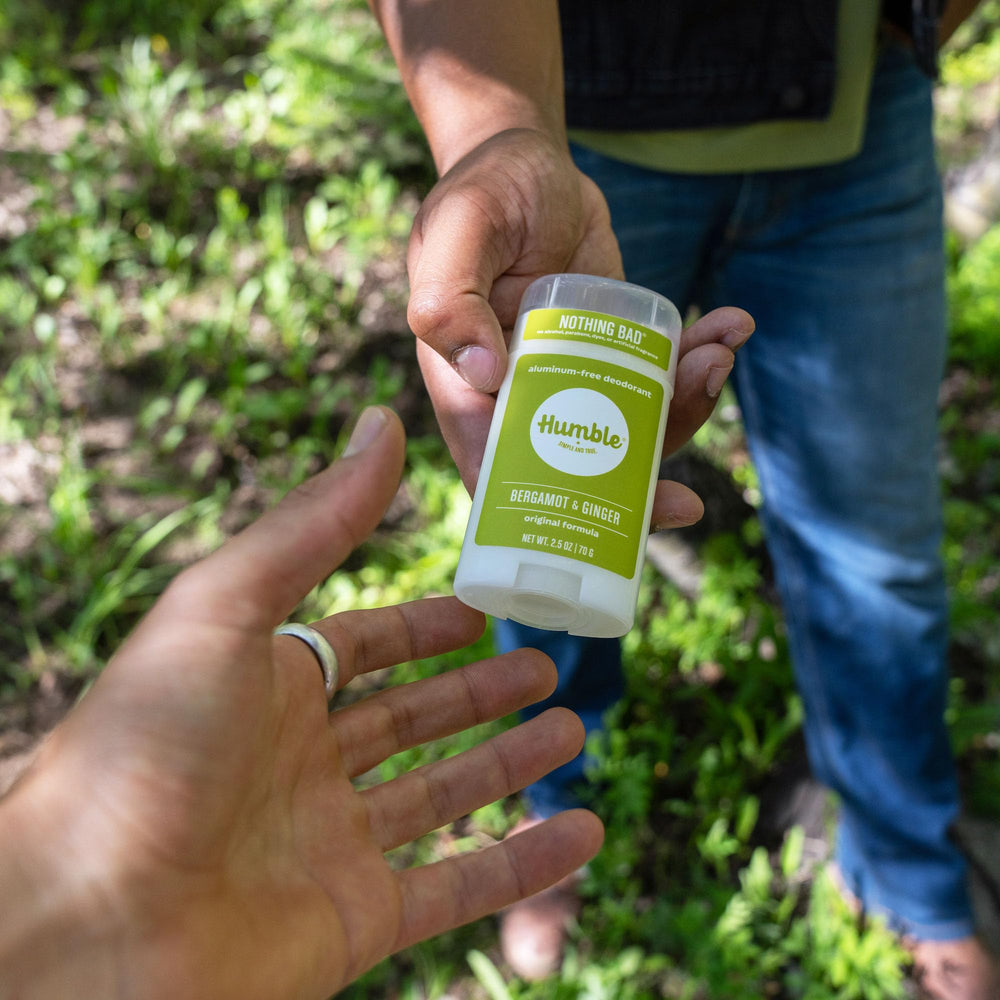 HUMBLE Bergamot Ginger deodorant stick with vibrant, lasting aroma