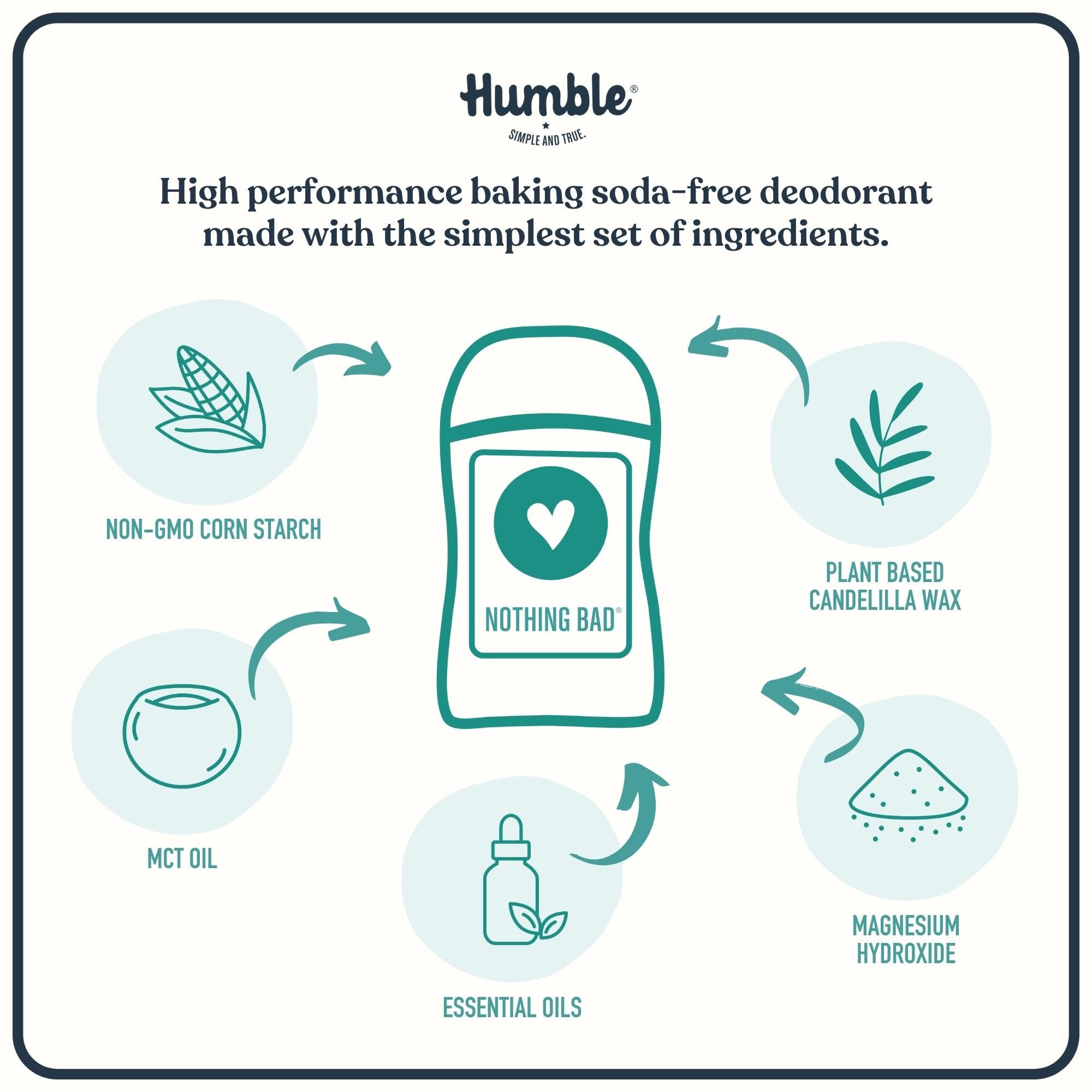 Humble Brands unscented aluminum-free deodorant for fragrance-free protection