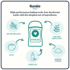 Humble Brands unscented aluminum-free deodorant for fragrance-free protection